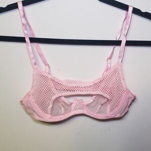 Sheer Pink Mesh Underwire Festival Dancer Bra